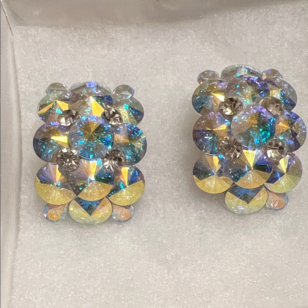 Elegant Crystal Cluster Earrings